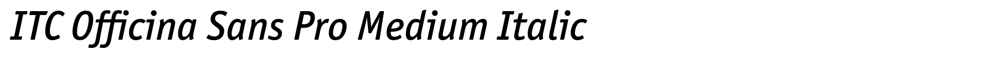 ITC Officina Sans Pro Medium Italic image